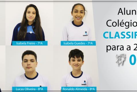 Alunos do Colégio Batalha CLASSIFICADOS para a 2ª fase da OBMEP